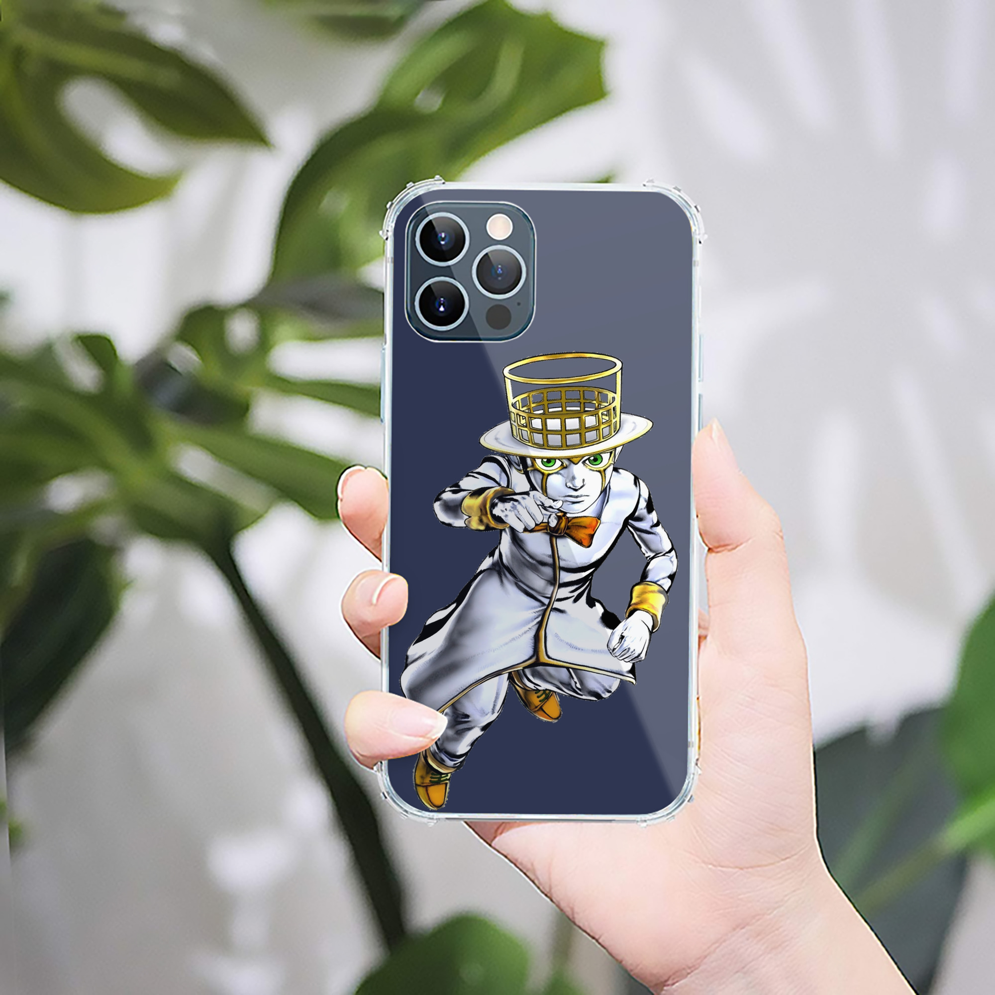 （画像用） ジョジョの奇妙な冒険 岸辺 露伴（きしべ ろはん） JoJo's Bizarre Adventure Rohan Kishibe 【iPhone 12シリーズ対応】透明スマホケース（クリアソフトケース）